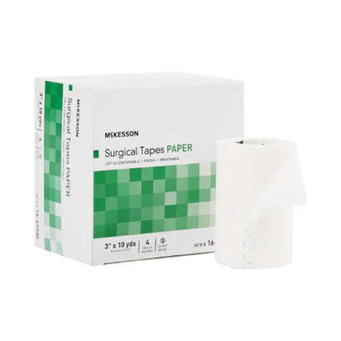 McKesson, Paper Medical Tape 3 Inch x 10 Yard White, 1 Roll