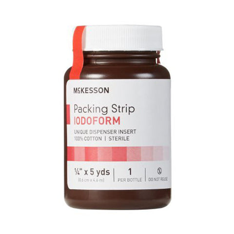 McKesson, McKesson Iodoform Wound Packing Strip Â¼ Inch x 5 Yard, 1 Each