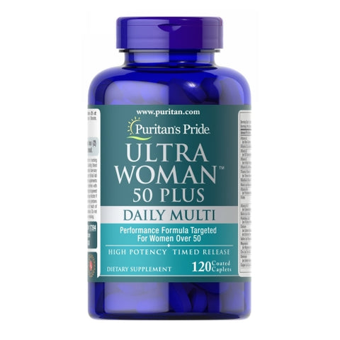 Puritan's Pride, Ultra Woman 50 Plus Multi-Vitamin with Zinc, 120 Coated Caplets Puritan's Pride