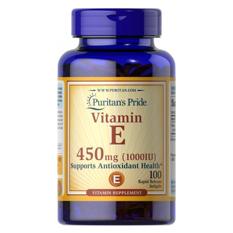 Puritan's Pride, Vitamin E-1000 IU, 100 Softgels Puritan's Pride