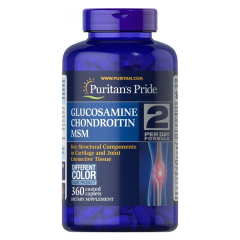 Puritan's Pride, Triple Strength Glucosamine Chondroitin & MSM Joint Soother, 360 Caplets Puritan's Pride