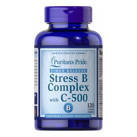 Puritan's Pride, Stress Vitamin B-Complex with Vitamin C-500 Timed Release, 120 Caplets