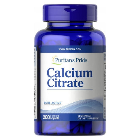 Puritan's Pride, Calcium Citrate, 200 mg, 200 Caplets Puritan's Pride