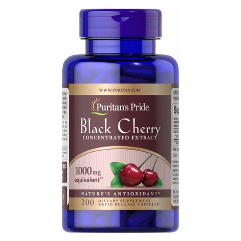 Puritan's Pride, Black Cherry Concentrated Extract, 1000 mg, 200 Capsules Puritan's Pride