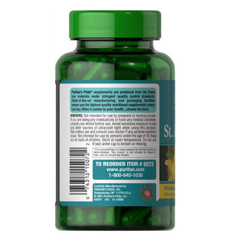 Puritan's Pride, St. John's Wort Standardized Extract, 300 mg, 200 Capsules Puritan's Pride
