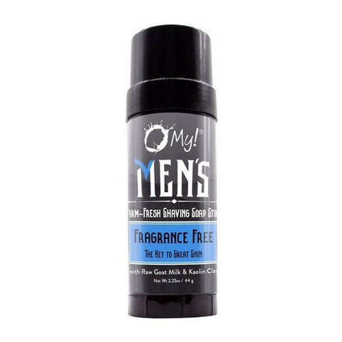 O MY!, Men'S Fragrance Free Shave Soap Stick, 2.25 Oz