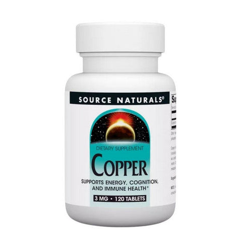 Source Naturals, Copper, 3 mg, 120 Tabs Source Naturals