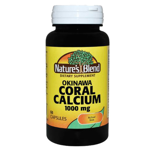 Coral Calcium (Okinawa) 1000Mg With Vitamin D3 60 Caps by Nature's Blend