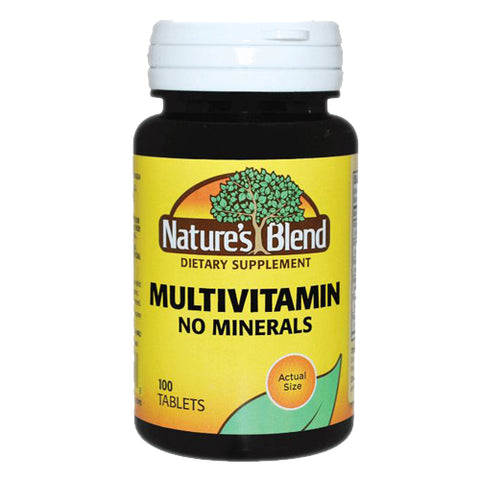 Nature's Blend, Multi-Vitamin No Minerals, 100 Tabs Nature's Blend