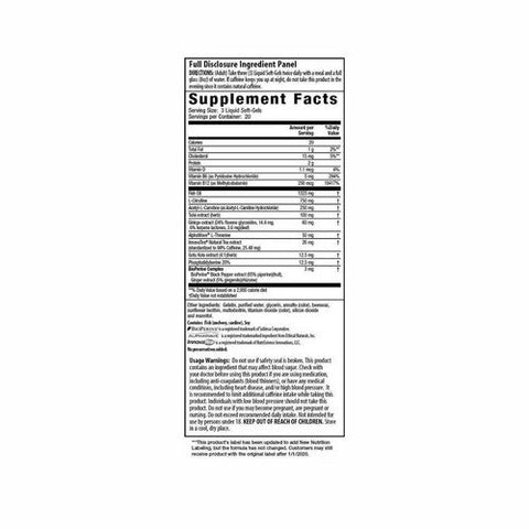 Irwin Naturals, Brain Awake RED, 60 Softgels