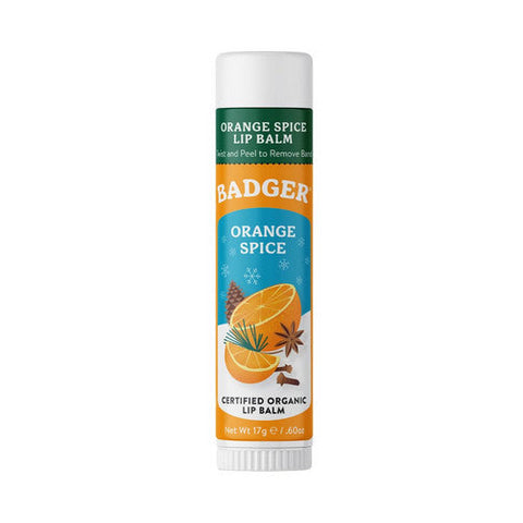 Badger Balm, Orange Spice Jumbo Lip Balm Stick, .6 Oz Badger Balm