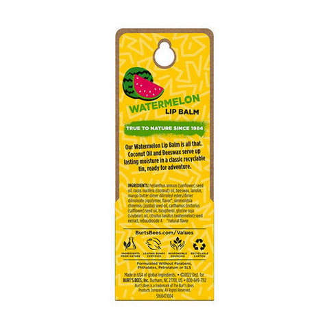 Burts Bees, Watermelon Lip Balm Tin, 0.3 Oz