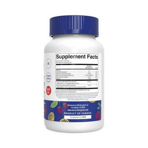 MaryRuth's, Sugar Free Immunity Gummies, 90 Count MaryRuth's