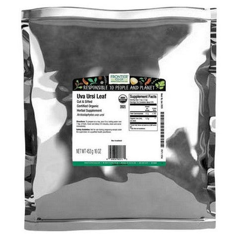 Frontier Coop, Organic Uva Ursi Leaf Cut & Sifted, 1 Lb