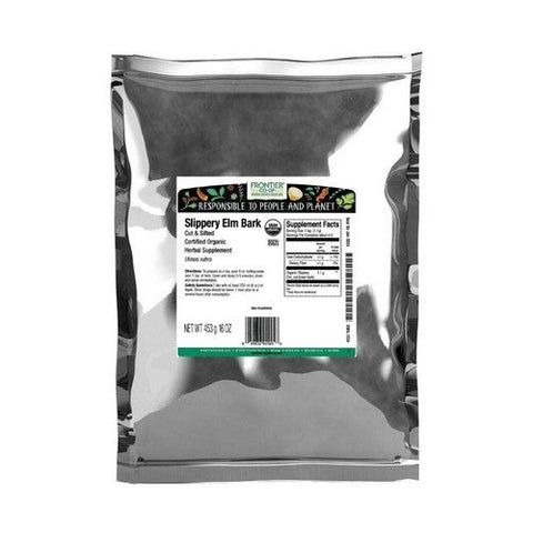 Frontier Coop, Organic Slippery Elm Inner Bark Cut & Sifted, 1 Lb