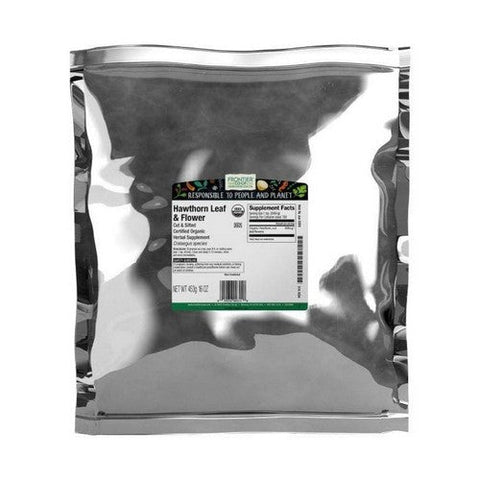 Frontier Coop, Organic Hawthorn Leaf & Flowers Cut & Sifted, 1 Lb