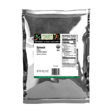 Frontier Coop, Organic Spinach Flakes, 1 Lb