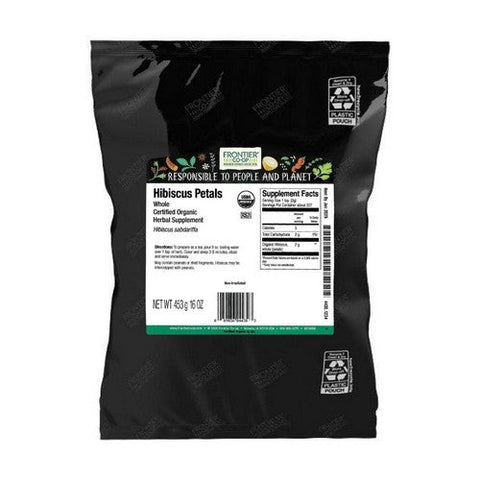 Frontier Coop, Organic Hibiscus Petals Whole, 1 Lb