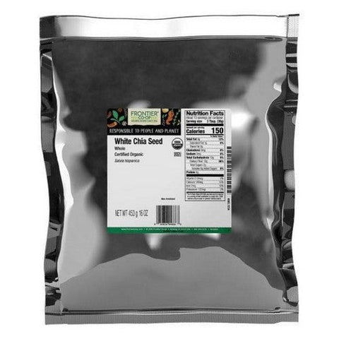 Frontier Coop, Organic White Chia Seeds Whole, 1 Lb