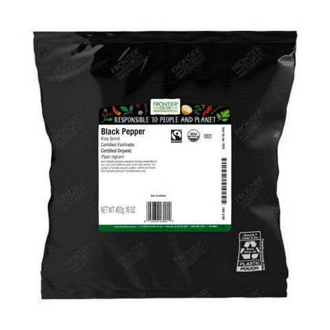 Frontier Coop, Organic Fair Trade Certified Fine Grind Black Pepper, 1 Lb