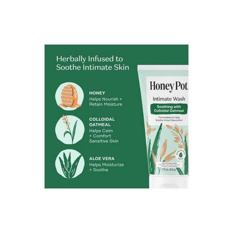 The Honey Pot, Soothing Colloidal Oatmeal Wash, 6 Oz
