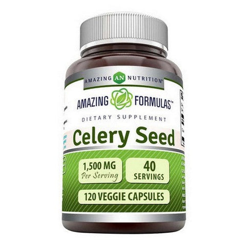 مستخلص بذور الكرفس من Amazing Nutrition، تركيبة مذهلة، 1500 ملغ، 120 كبسولة نباتية