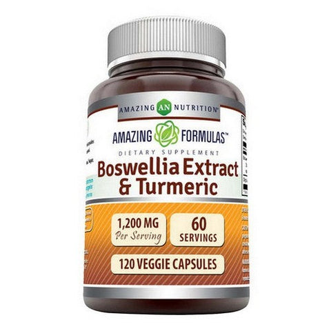Amazing Nutrition, Amazing Formulas Boswellia with Turmeric, 600 mg, 120 VegCaps