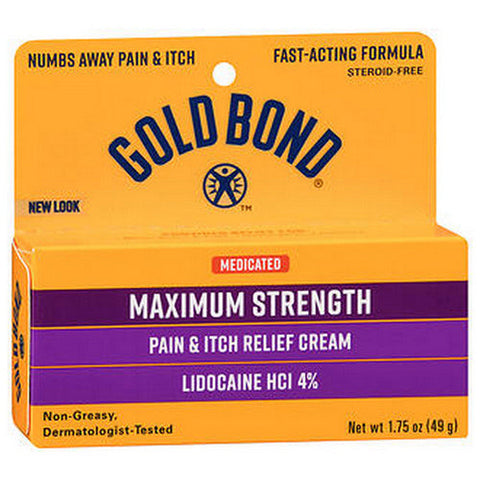 Gold Bond, Medicated Pain And Itch Relief Cream Maximum Strength, 1.75 Oz