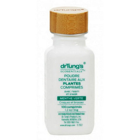 Dr. Tungs, Herbal Toothpowder Tabs Spearmint, 100 Tabs