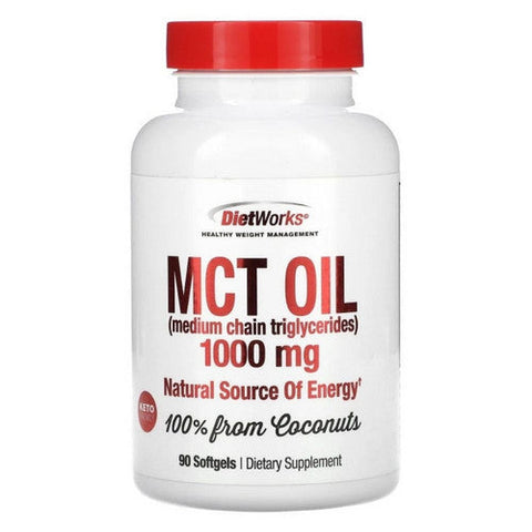 دايت وركس، زيت MCT، 1000 ملغ، 90 كبسولة هلامية