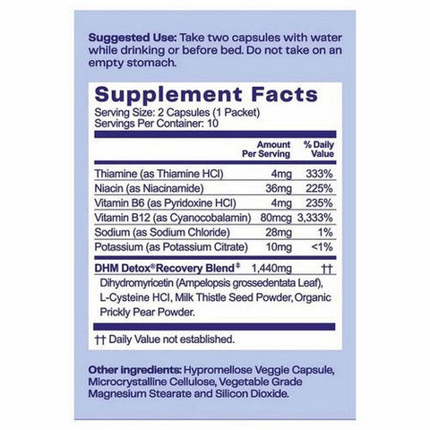 No Days Wasted, DHM Detox Recovery Blend, 10 Count