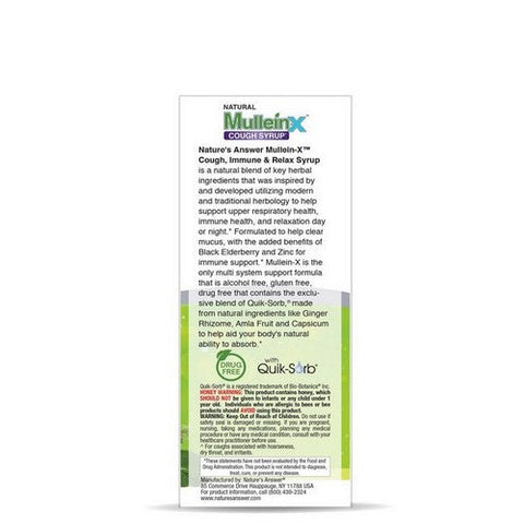 Nature's Answer, Natural Mullein-X Cough Syrup, 4 Oz Nature's Answer