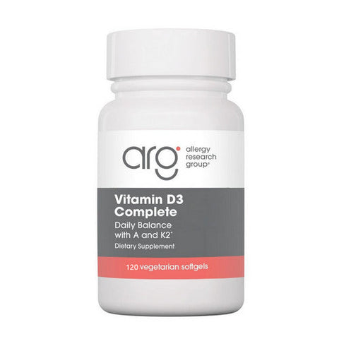 Nutricology/ Allergy Research Group, Vitamin D3 Complete Daily Balance with A and K2, 120 Softgels