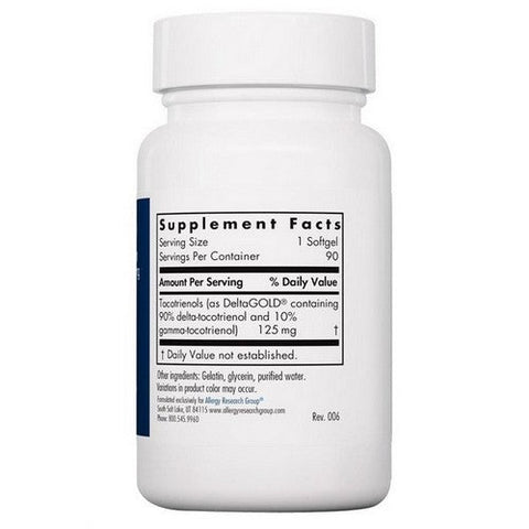 Nutricology/ Allergy Research Group, Delta-Fraction Tocotrienols, 125 Mg, 90 Softgels Nutricology/ Allergy Research Group