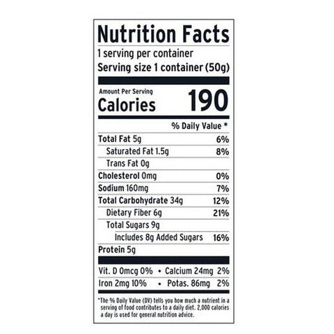 Purely Elizabeth, Superfood Oatmeal Dark Chocolate Chunk With Prebiotic Fiber, 1.76 Oz (Case Of 12)