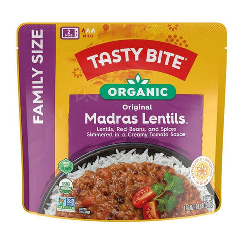 عدس مدراس من Tasty Bite، حجم عائلي، 17.7 أونصة (عبوة من 6 قطع)