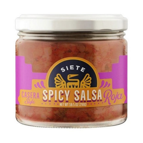 Siete, Casera Spicy Salsa Roja، 10.5 أونصة (علبة مكونة من 6)