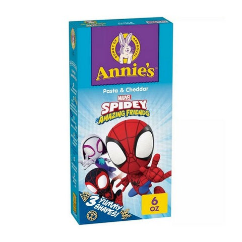 Annie's Homegrown, Organic Marvel Spidey Shapes Cheddar Mac And Cheese, 6 Oz