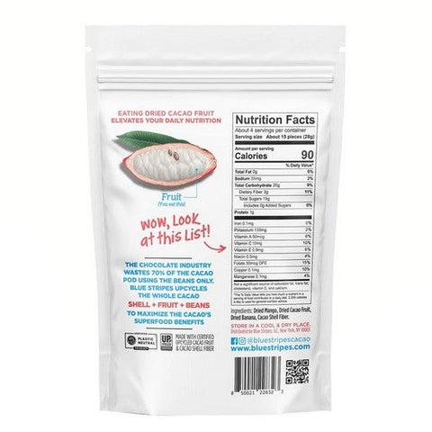 Blue Stripes, Mango Dried Cacao Fruit, 4 Oz (Case Of 6)
