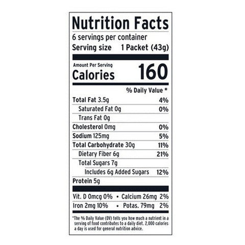 Purely Elizabeth, Superfood Oatmeal Classic Cinnamon With Prebiotic Fiber, 9.12 Oz (Case Of 6)
