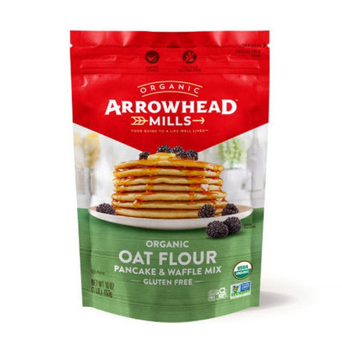 Arrowhead Mills, Organic Oat Flour Pancake And Waffle Mix Gluten Free, 16 Oz(Case Of 6) Arrowhead Mills