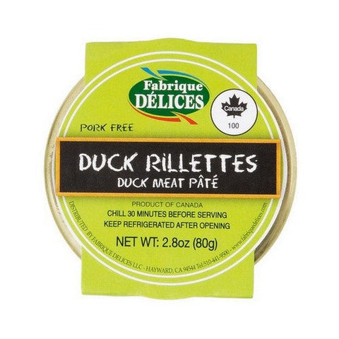 Fabrique Delices, وعاء زجاجي Duck Rilettes، 2.8 أونصة (علبة بها 12 قطعة)