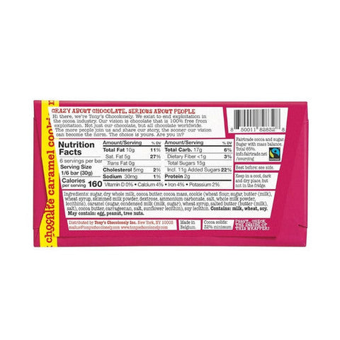 Tonys Chocolonely, Milk Chocolate Caramel Cookie Bar, 6.35 Oz(Case Of 15)
