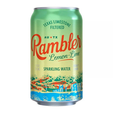 Rambler, Lemon Lime Sparkling Water, 96 Oz(Case Of 3)