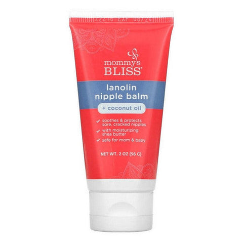 Mommys bliss, Lanolin Nipple Balm Breastfeeding Cream with Coconut Oil And Shea Butter, 2 Oz