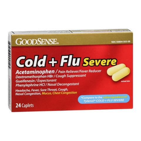 Perrigo Direct, Cold And Flu Severe, 24 Caps Perrigo Direct