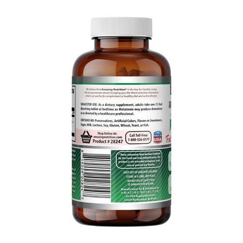 Amazing Nutrition, Amazing Formulas Melatonin Strawberry, 12 Mg, 12 Mg Amazing Nutrition