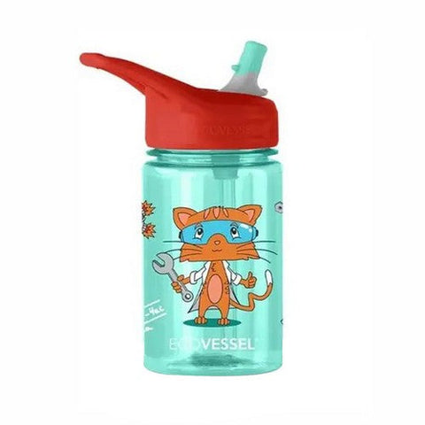 EcoVessel, Kids Science Cat Splash Water Bottle, 12 Oz