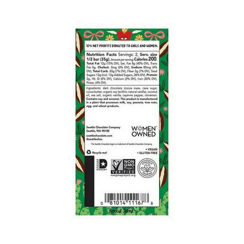 Seattle Chocolate Co., Spicy Hot Chocolate Truffle Bar, 2.5 Oz