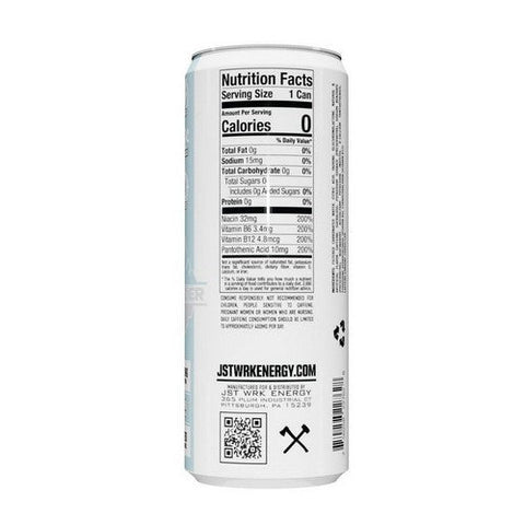 JST WRK Energy, JST WRK Energy Drink Glacier, 16 Oz (12 Count) JST WRK Energy